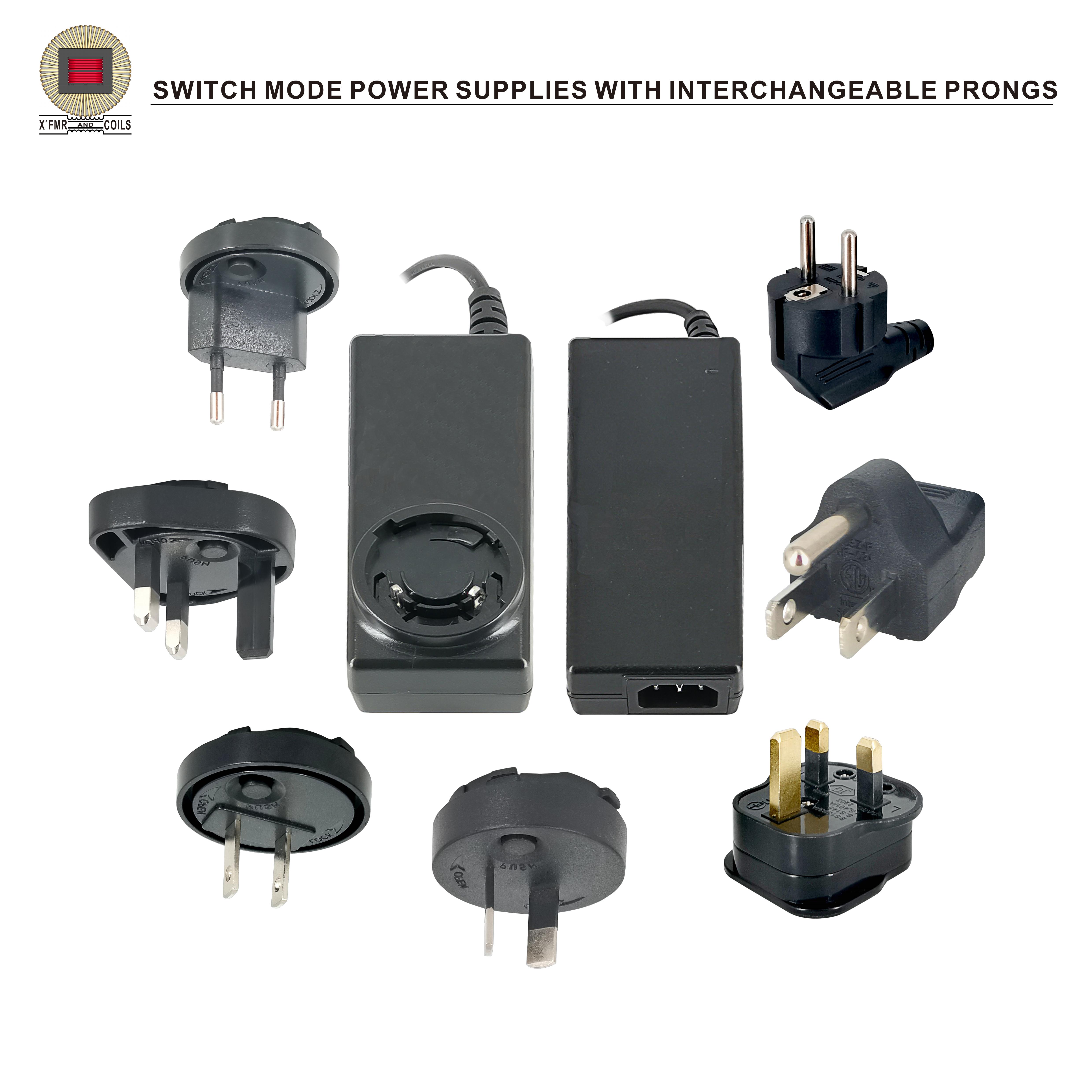 Switch Mode Power Supplies with Interchangeable Prongs SPS-01 series